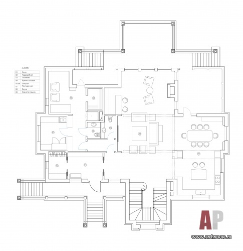 580平米经典独栋别墅室内设计丨设计师 Татьяна Цивилева-64
