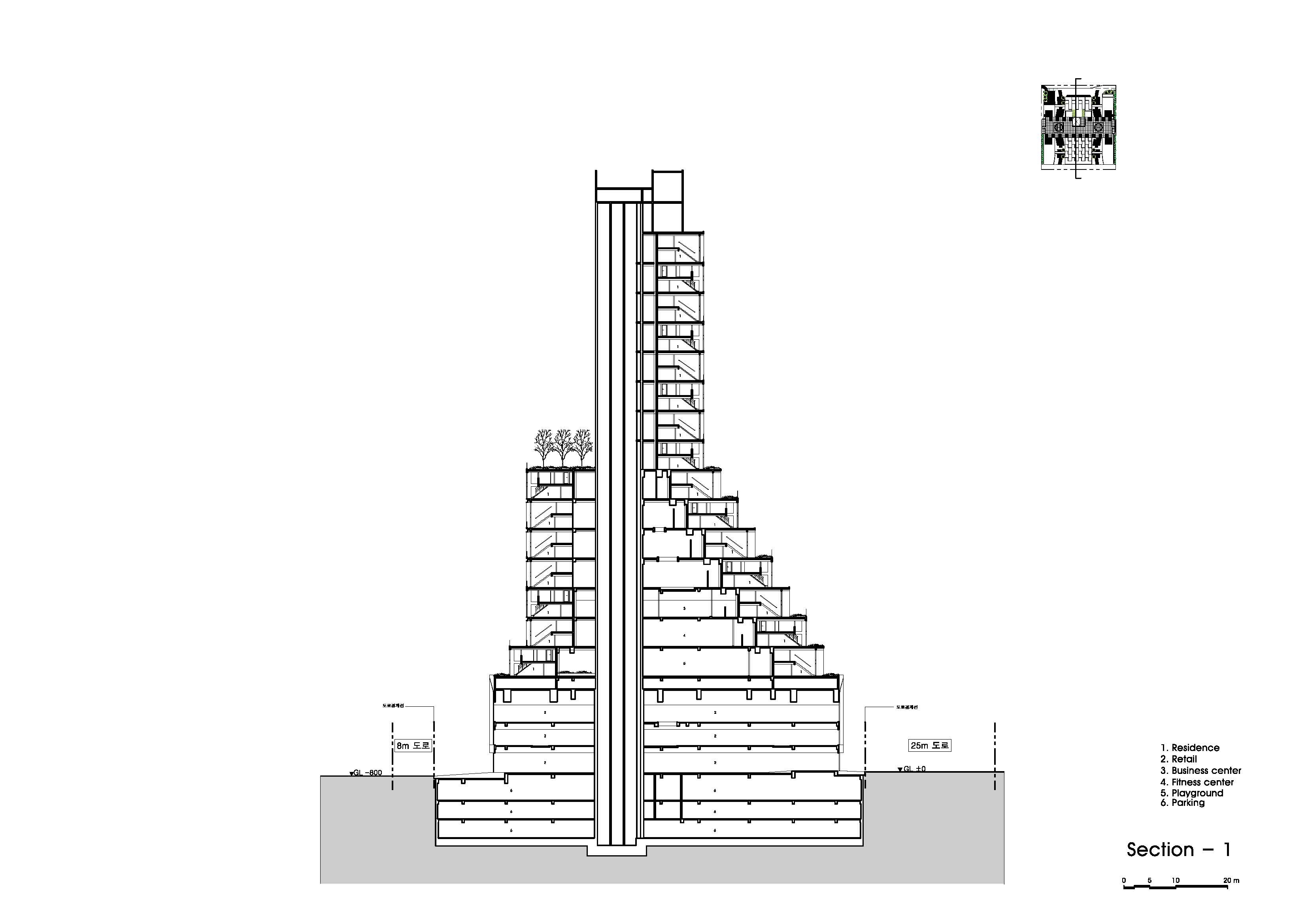 分层露台公寓 | 商业区里的宜居设计-34