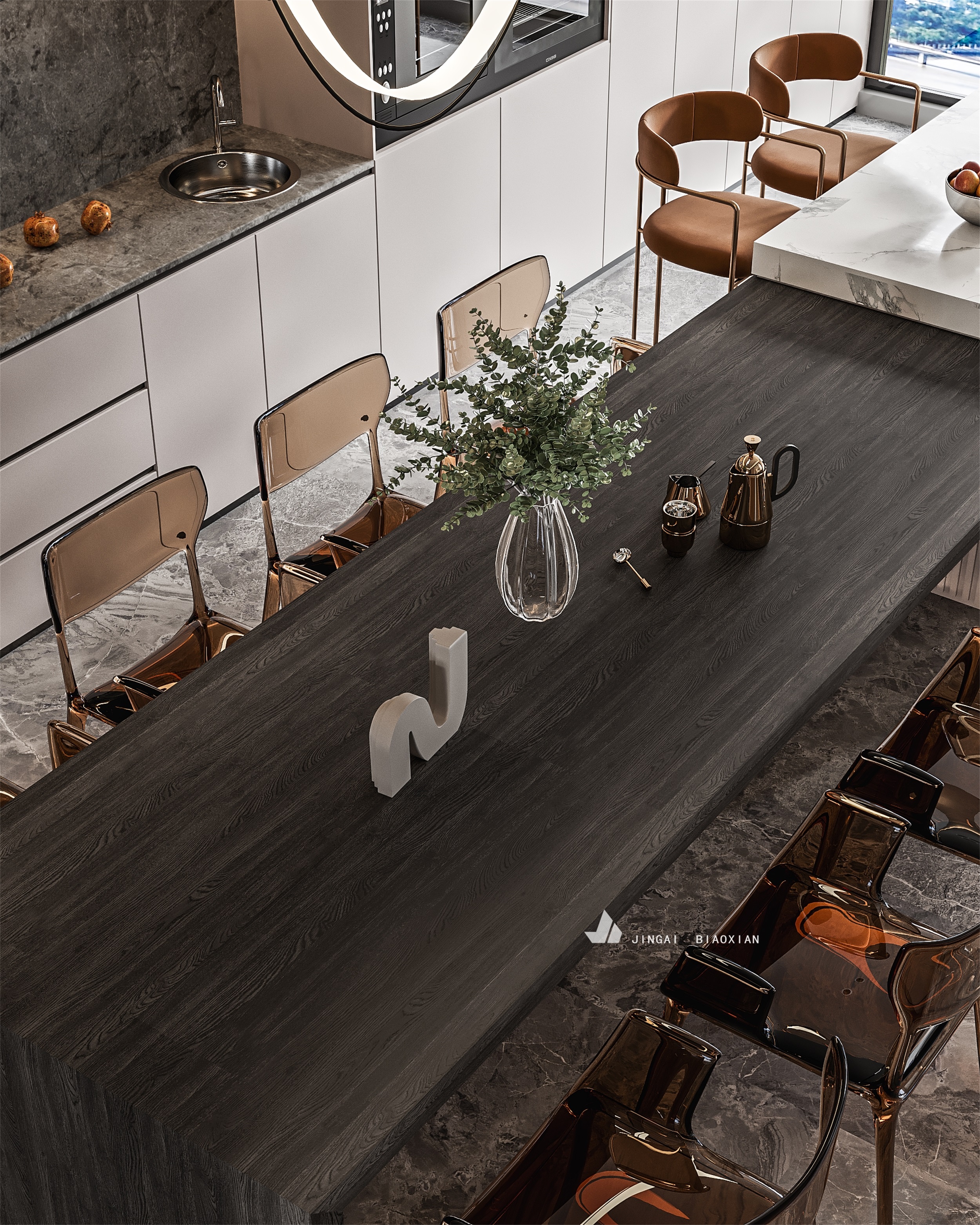 现代简约客餐厅设计案例-13