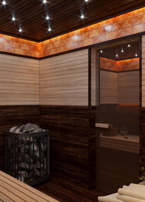 带休息区的桑拿房室内设计-13