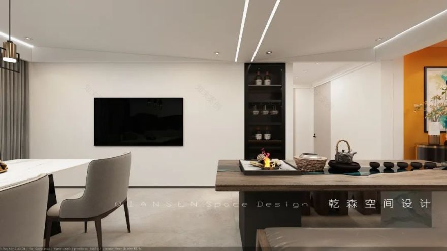 富华公馆极简空间艺术,温暖橙色营造幸福氛围-29