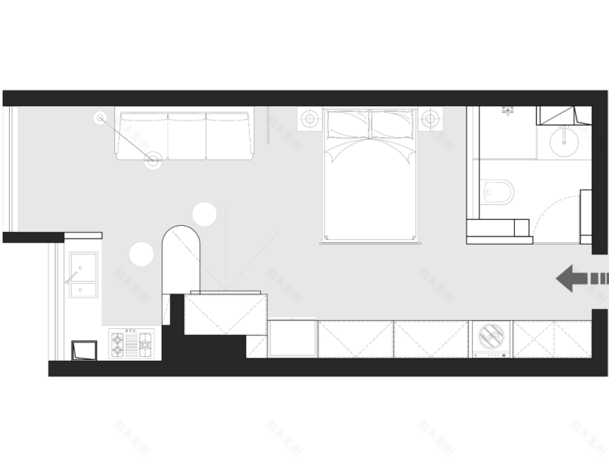 色彩空间 · 西安50平米现代简约风设计丨中国西安丨异构国际设计-25