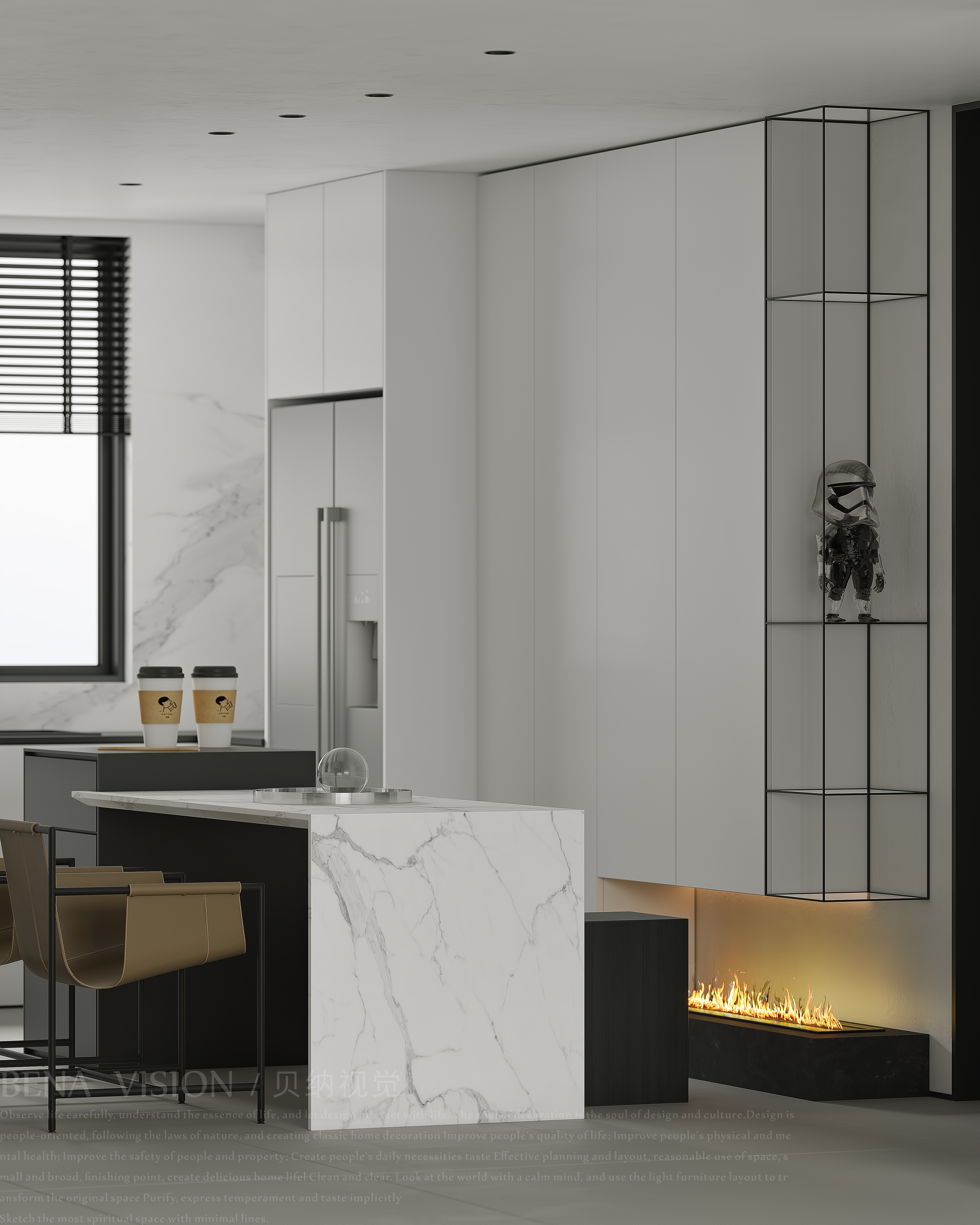 现代黑白灰极简风室内设计-10