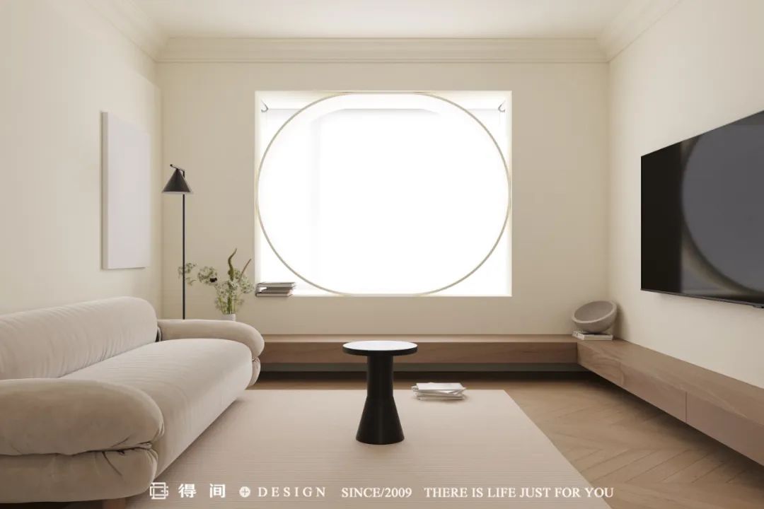 得间设计 | 静谧中自然生长着的奶油极简宅-0