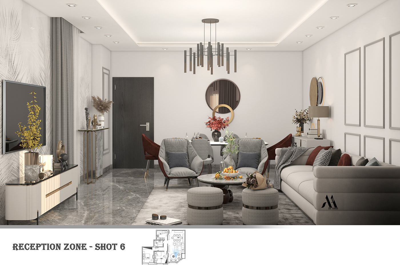 Anastasiya Gushchina丨平层丨An apartment Project Design & Shop Drawings-5