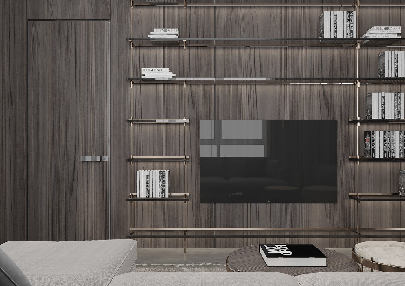 原木与灰色 打造出精致舒适的住宅-4