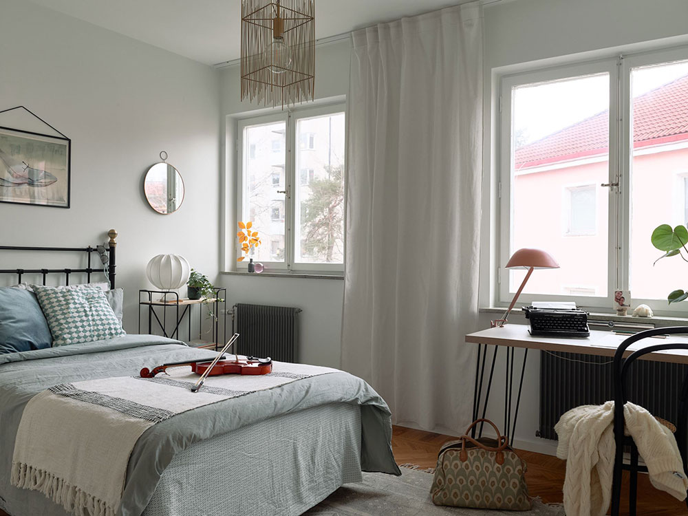 原木与灰色共舞，打造独特斯堪的纳维亚风格公寓-22