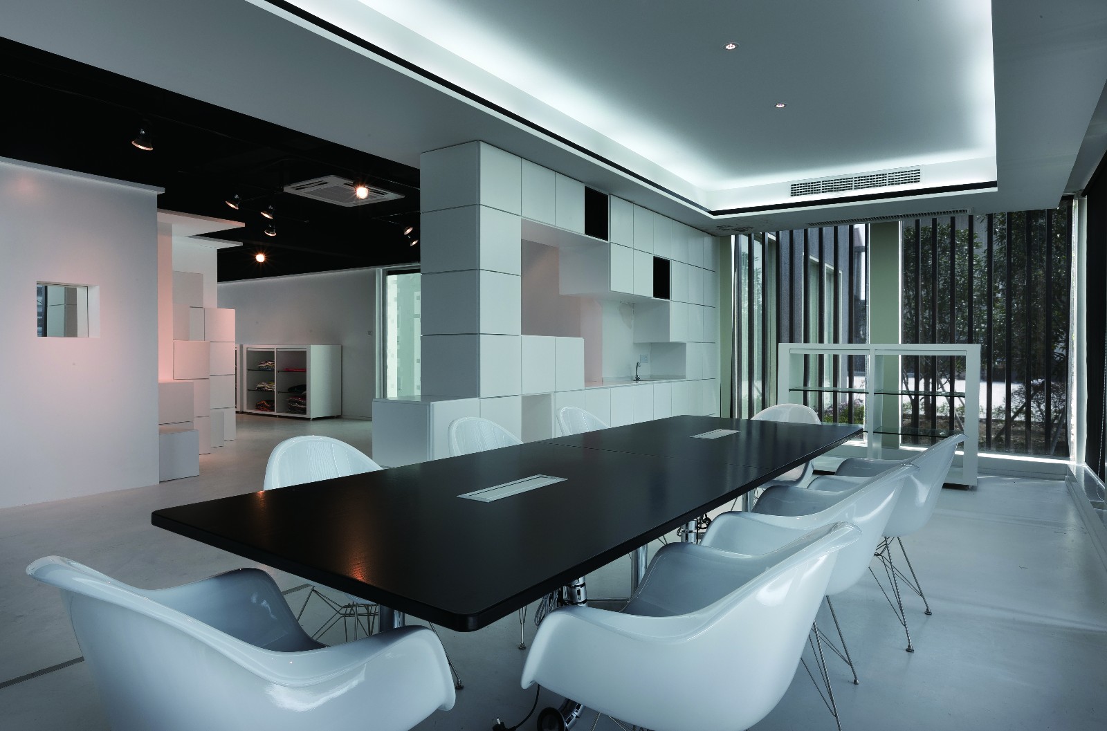 宁波东华针织厂现代黑白空间设计-10