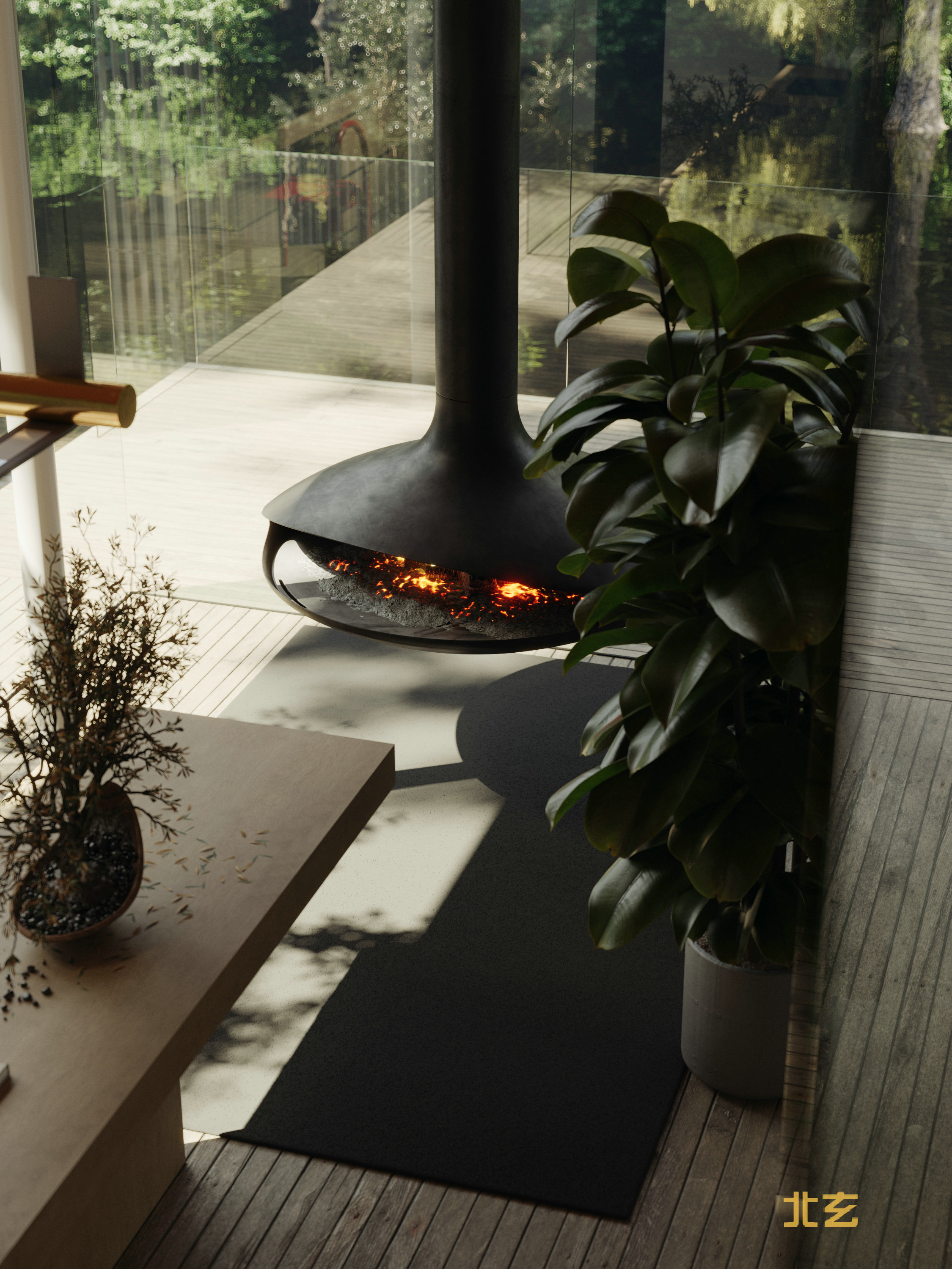 上海北玄/北玄教育/室内外别墅渲染-2