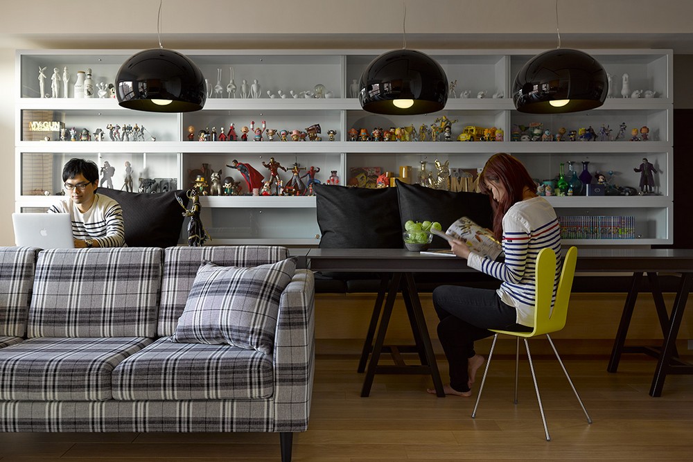 带有整墙置物架的概念风公寓设计丨中国台湾丨Ganna Design Studio-17