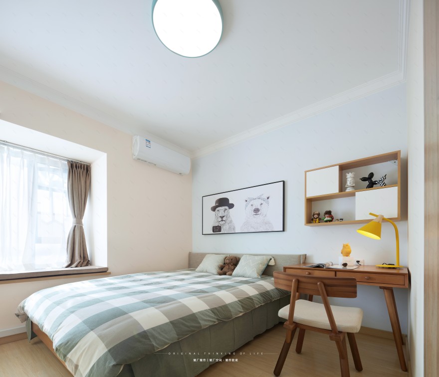 音乐灵感原木北欧风,打造 130㎡温馨成长空间-21
