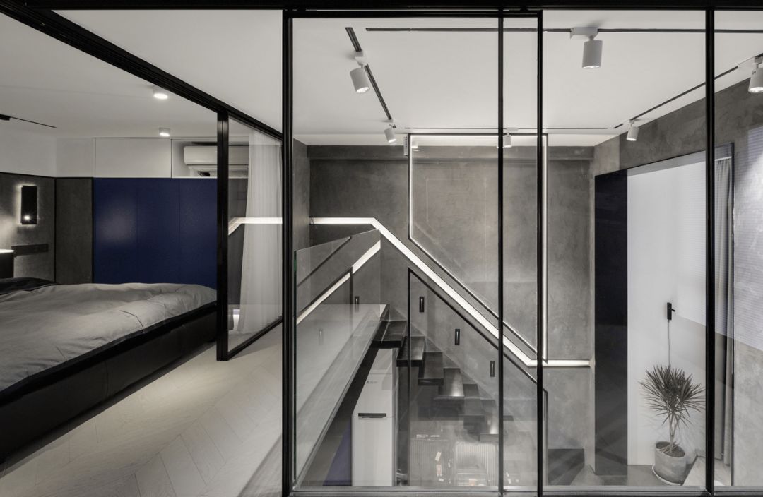 迷你 Loft 的时尚魔力 | 悬挑楼梯、电视隐身、楼梯悬浮-120