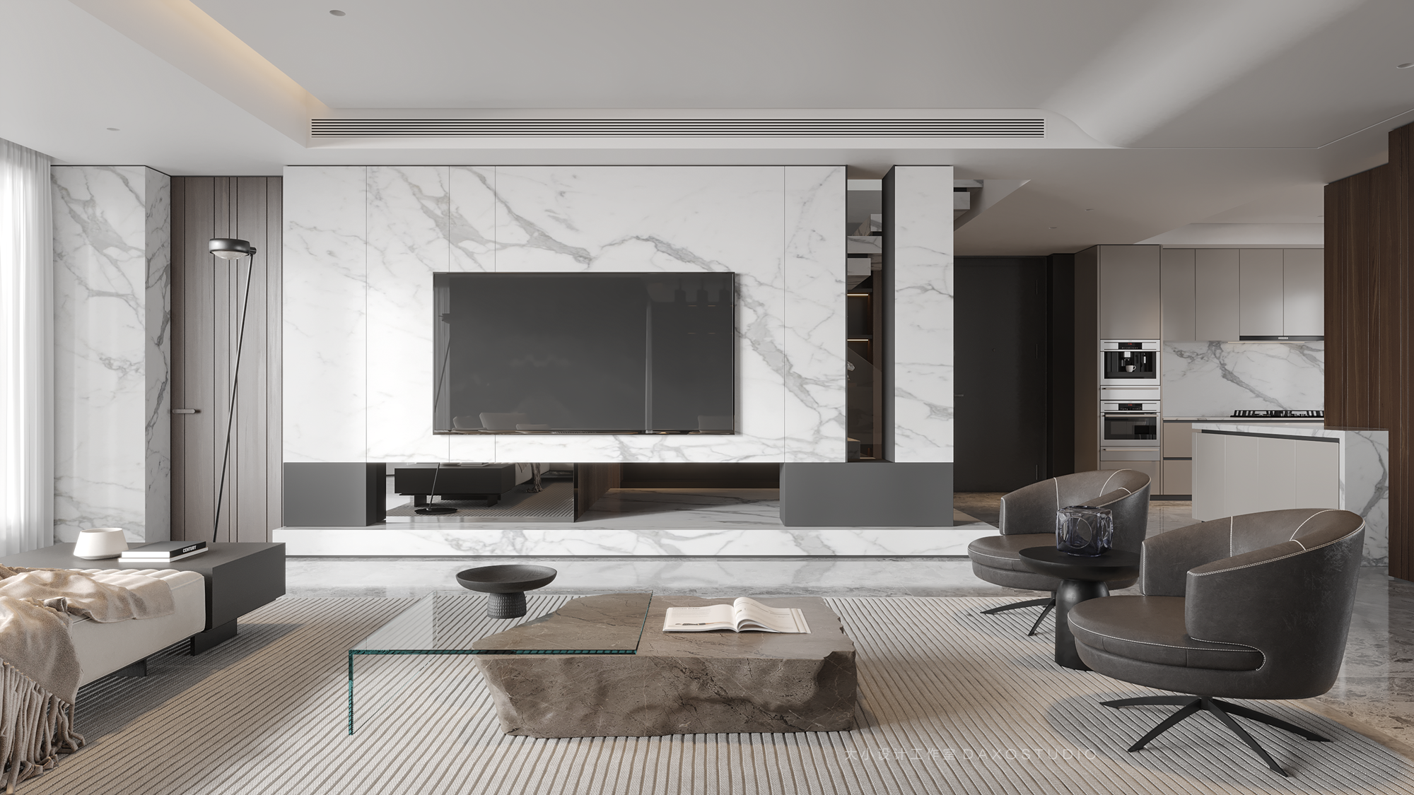 新光·皇庭水岸 520㎡顶复奢宅丨中国福建丨大小设计工作室-9