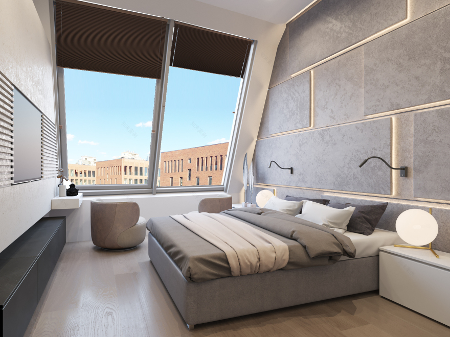 莫斯科顶层公寓,简约奢华的空间艺术-28