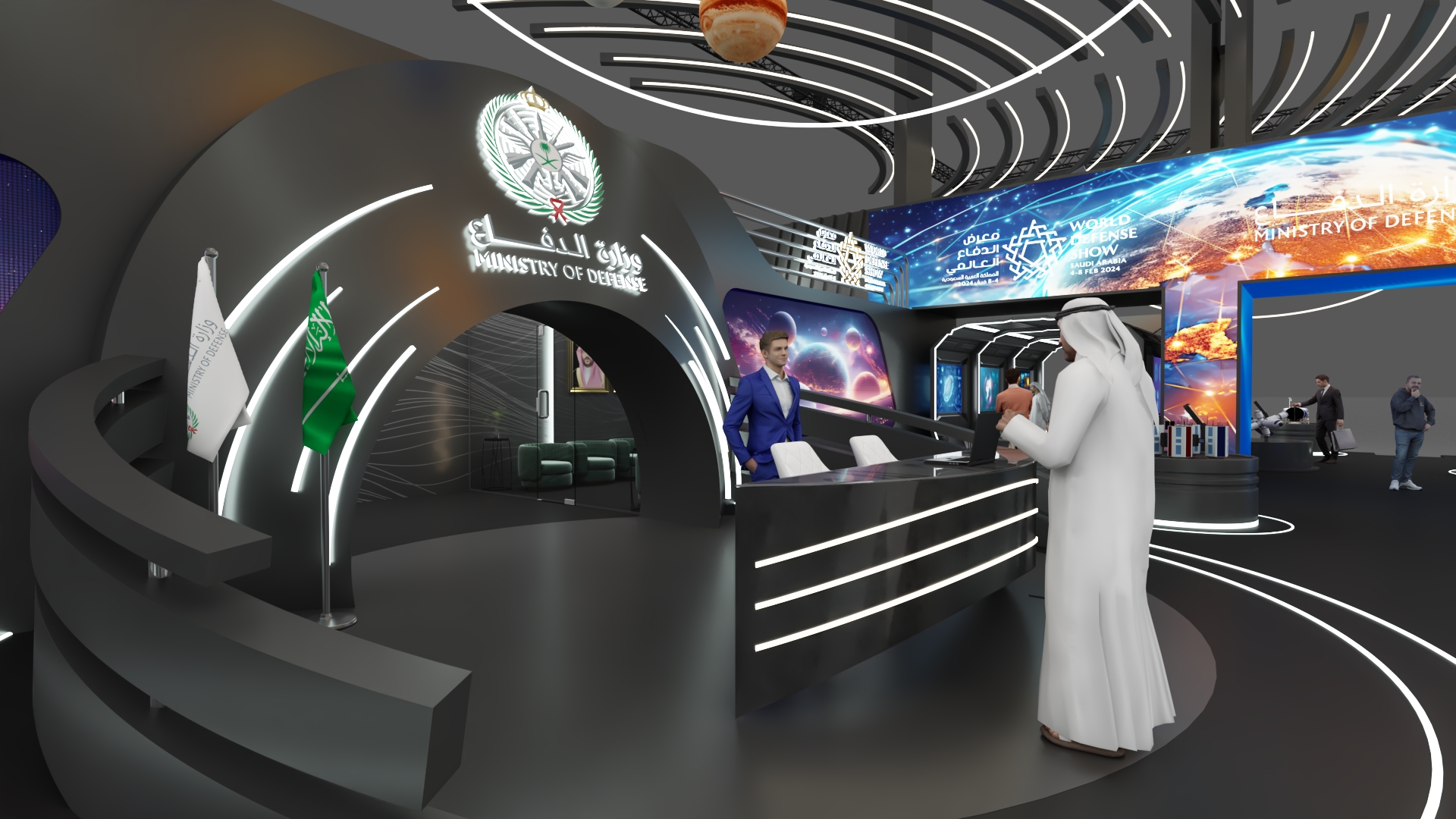 沙特国防部 2024 年世界国防展展览空间设计-28