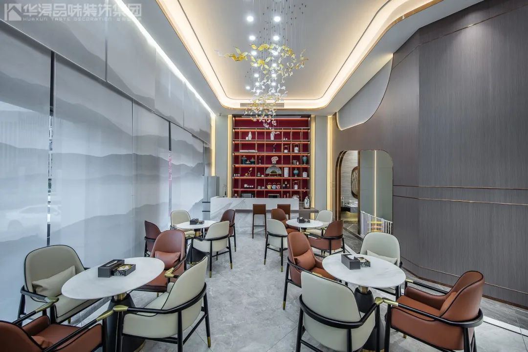 华浔品味装饰打造的新中式售楼部 | 海润棠颂,诗意江南境-46