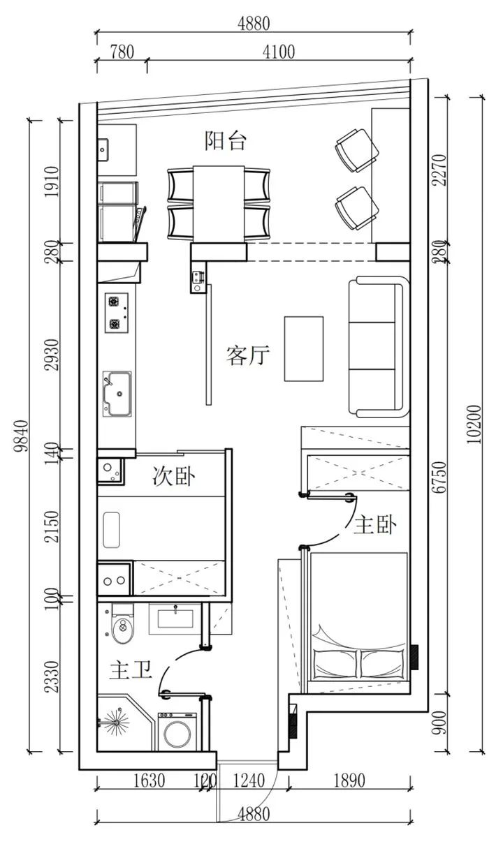 44 平小户型的完美改造丨星艺装饰广州总部-7