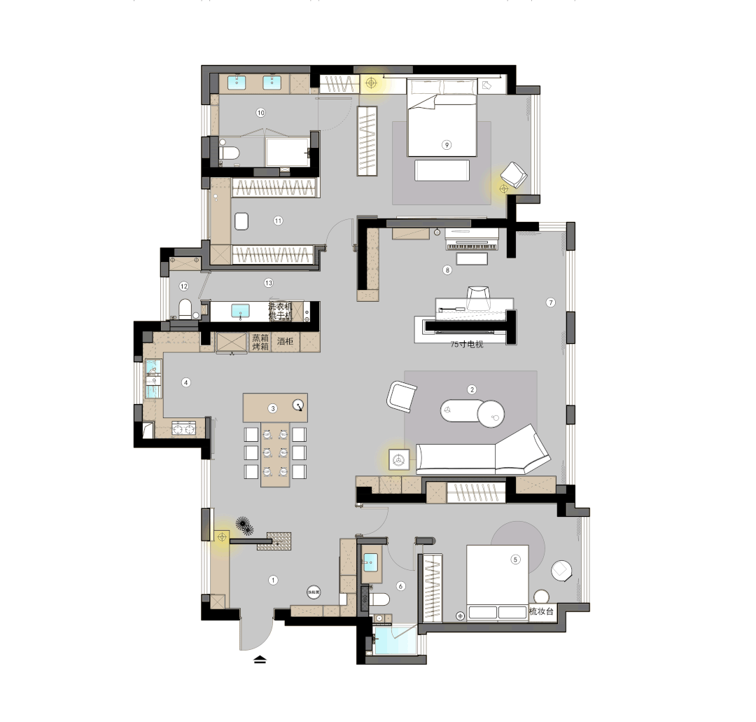 暗黑炫酷之家 · 江苏江阴住宅设计丨中国江苏丨E&D ONE DESIGN AGENCY-1