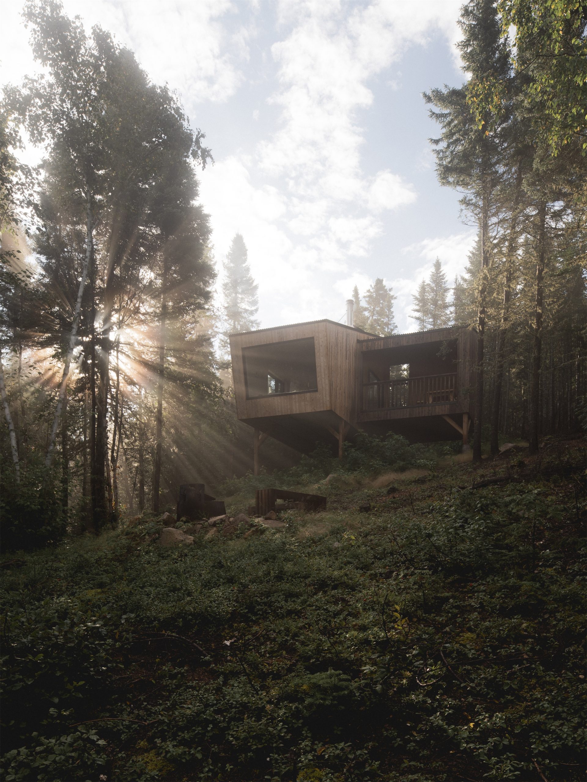 自然取景器·森林中的庇护所丨加拿大魁北克丨Atelier L’Abri-30