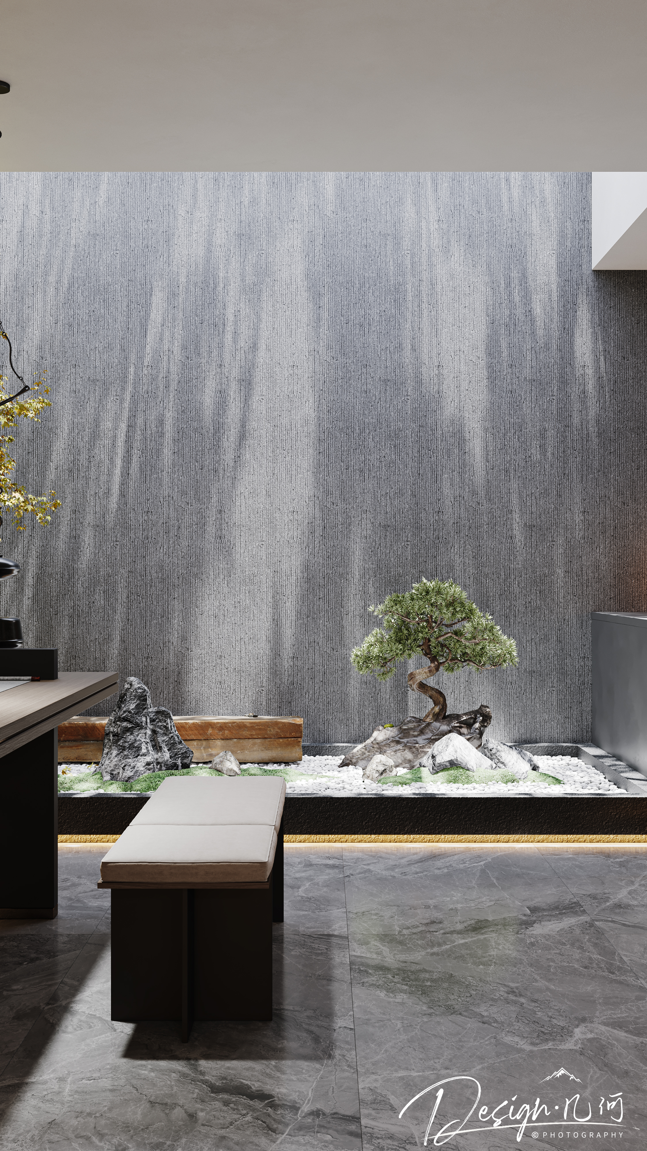 几何空间视觉表现 | 琥珀山庄现代地下室-13