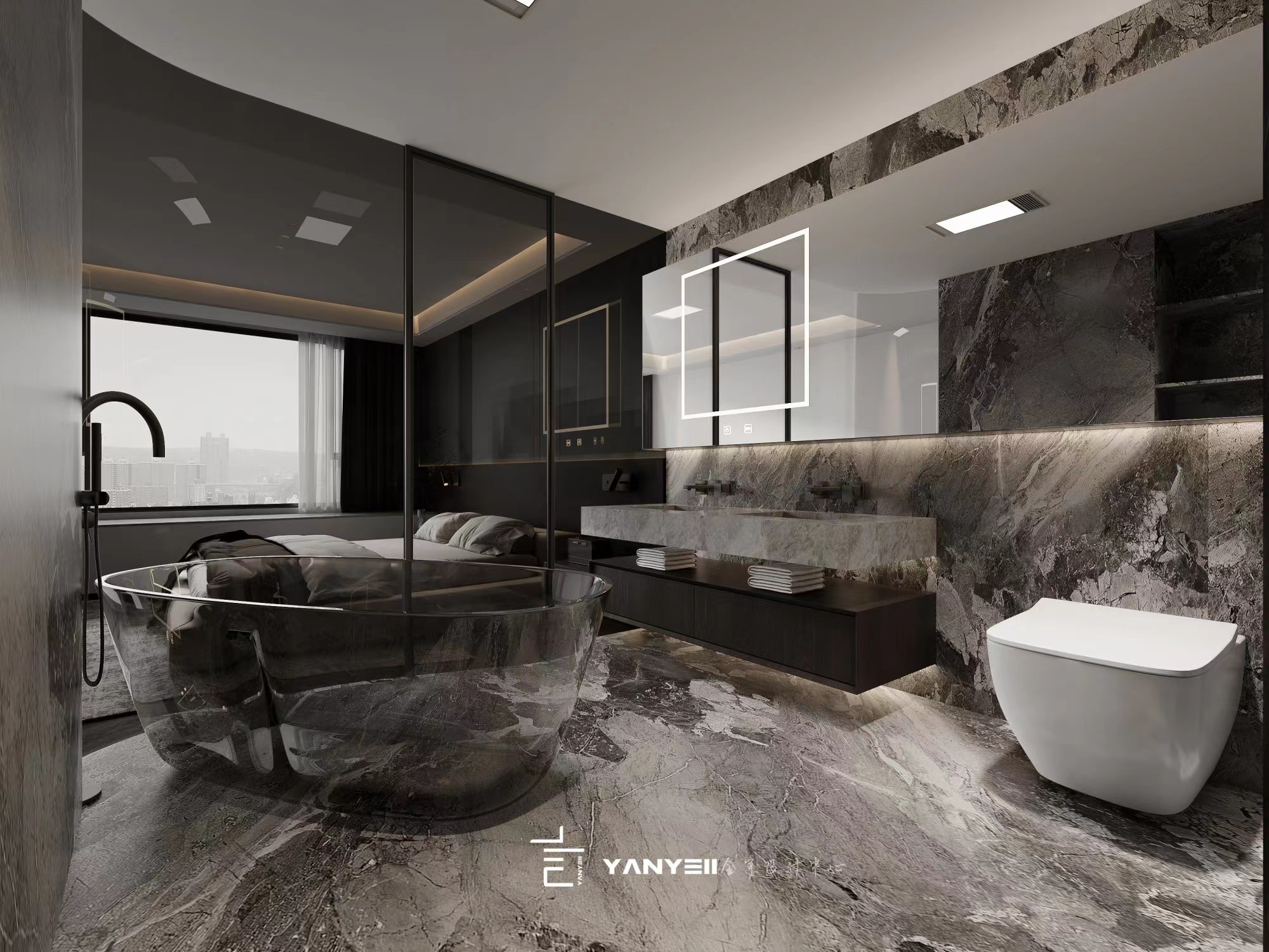 现代极简黑白灰住宅设计丨中国绍兴-20