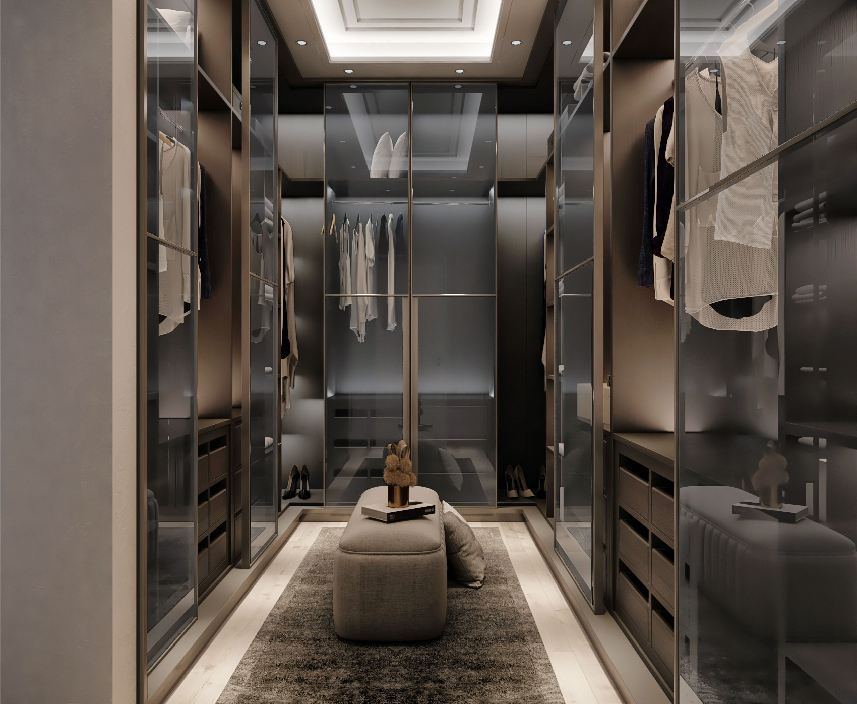 modern master bedroom , dressing and bathroom-5