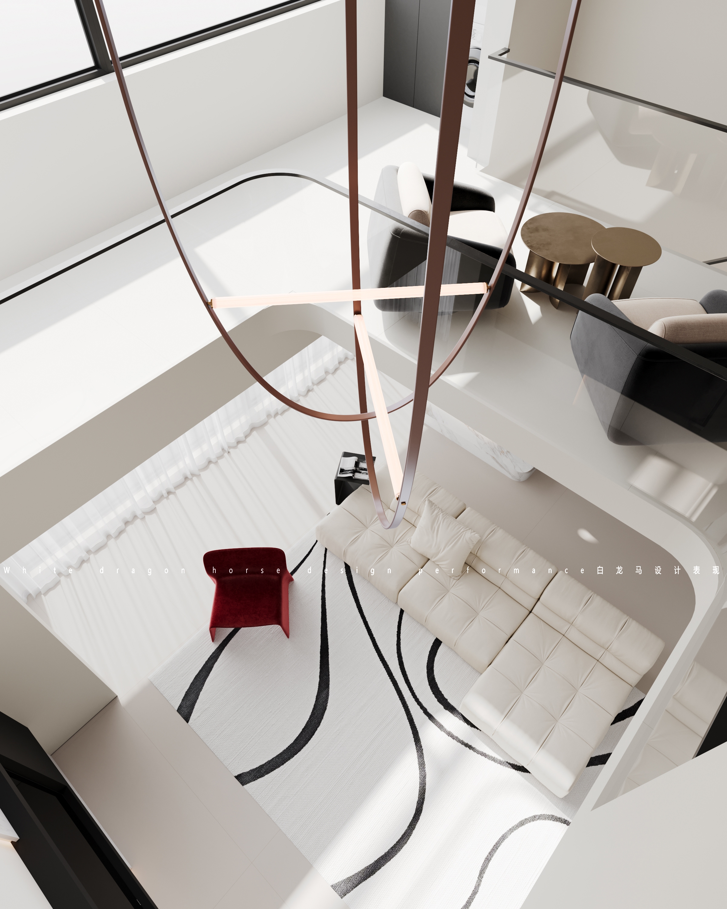 现代挑空别墅设计------白龙马效果图-3