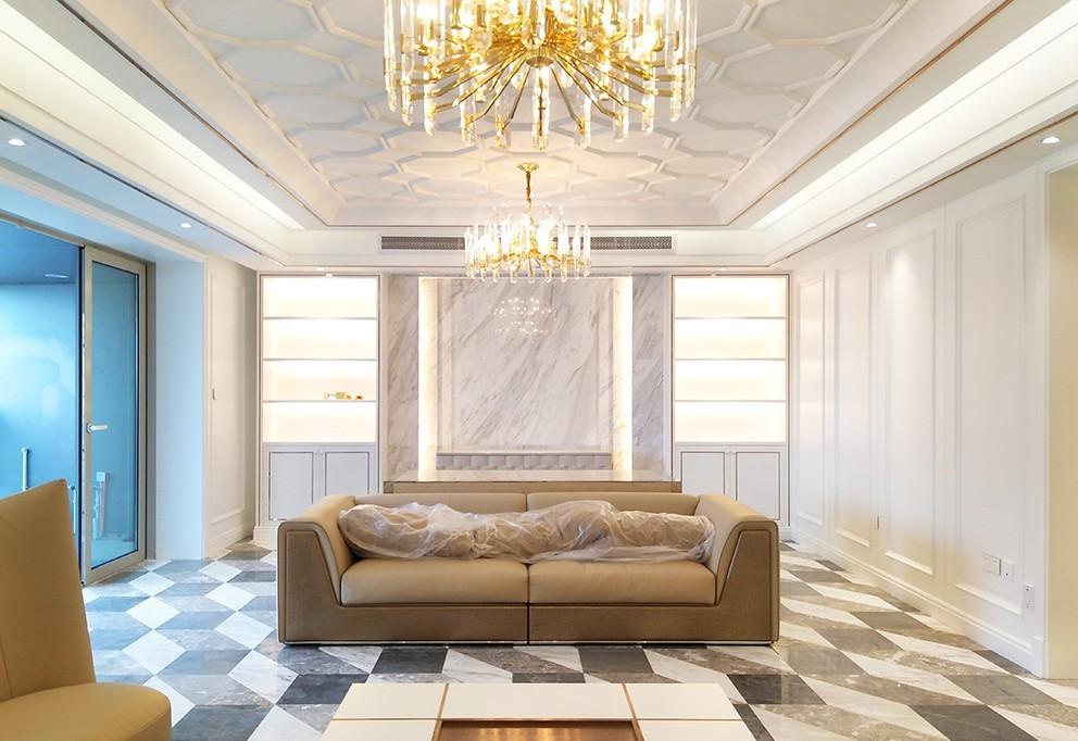 魔都 40 平米宽敞客厅,精致江景大房定制案例-16