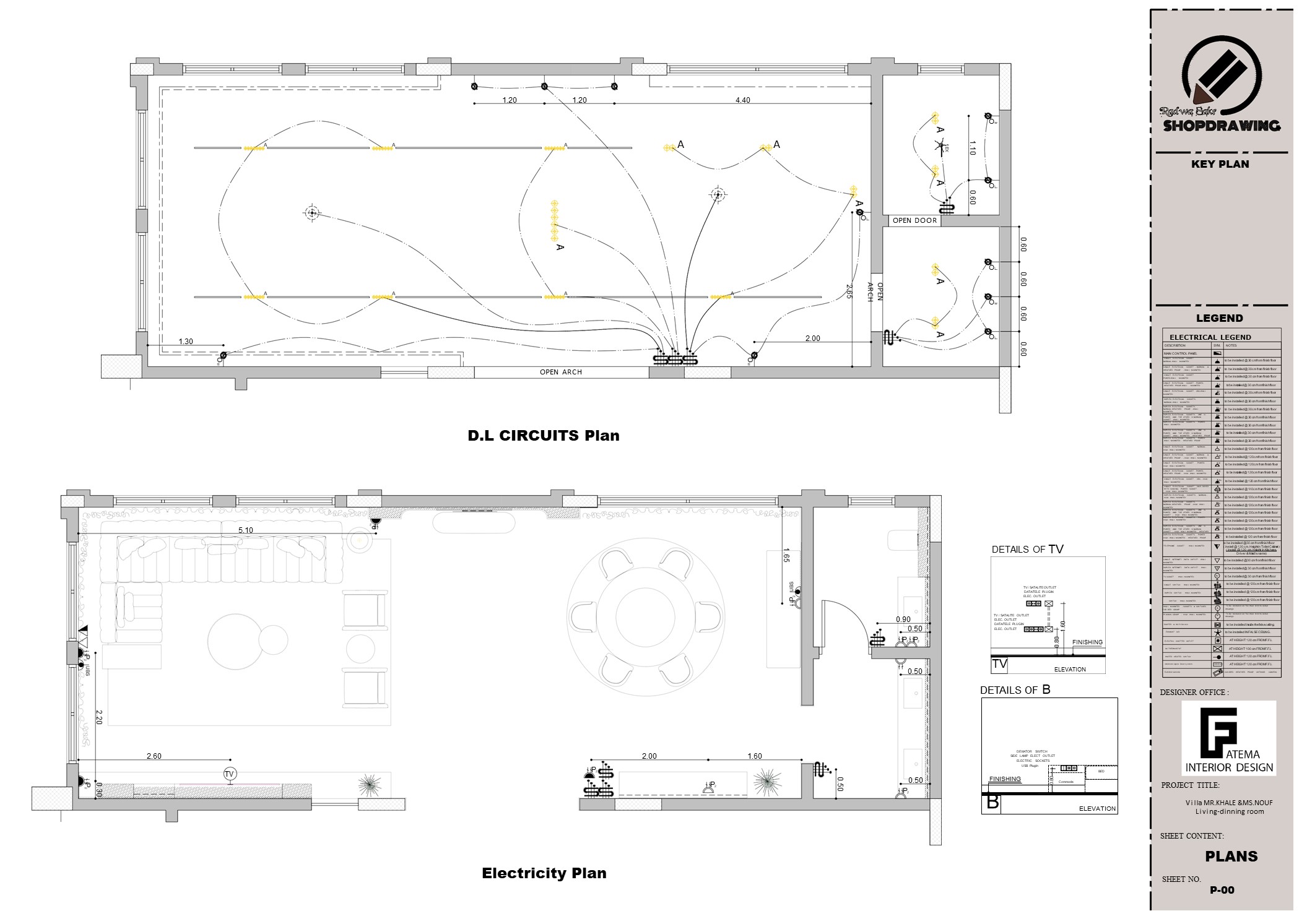 Shop Drawing For Living and Dining-3