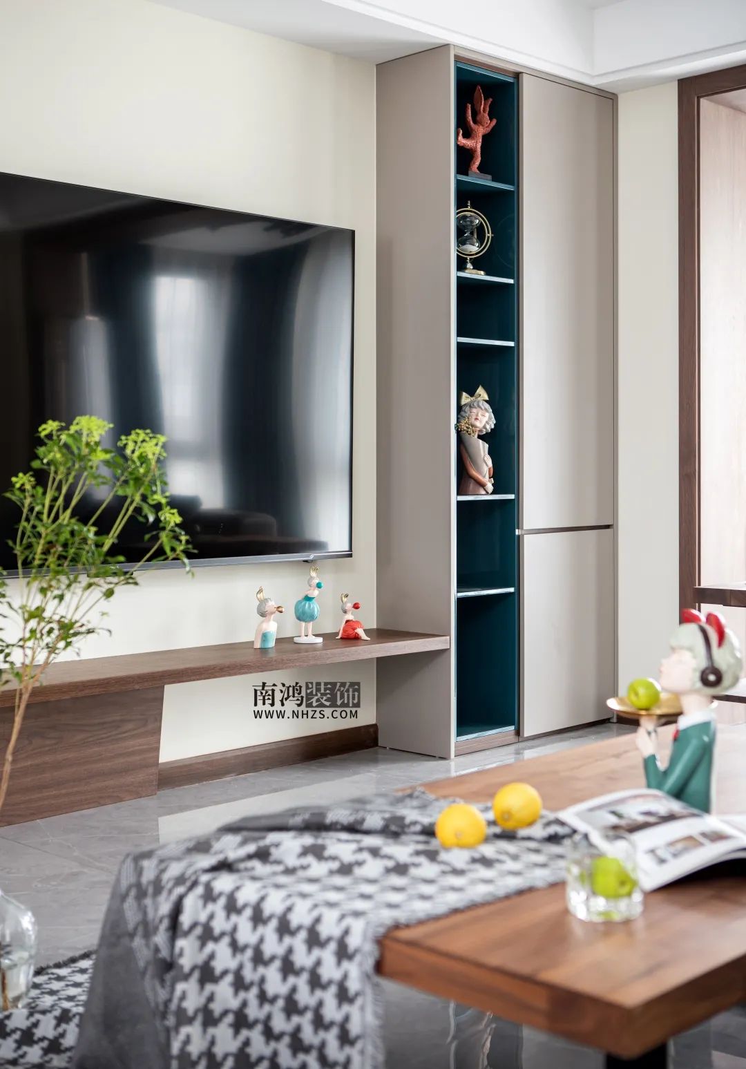 天一家园现代风格胡桃木家居设计丨浙江南鸿装饰-33