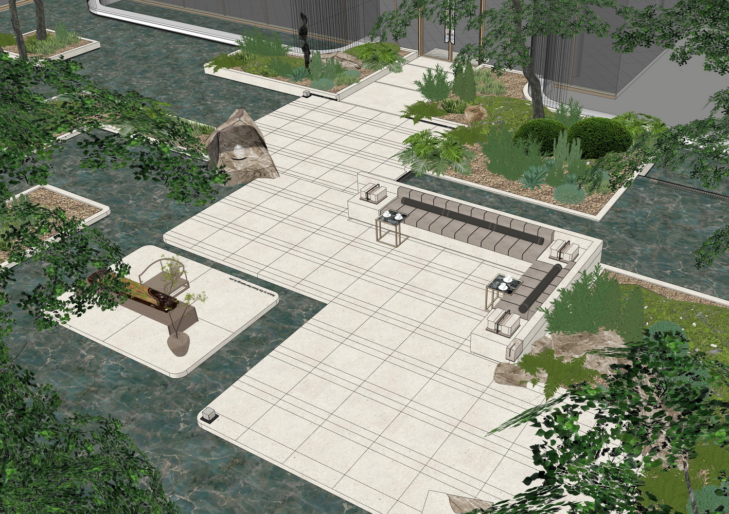 佳乐润玺示范区下沉空间SU模型-2