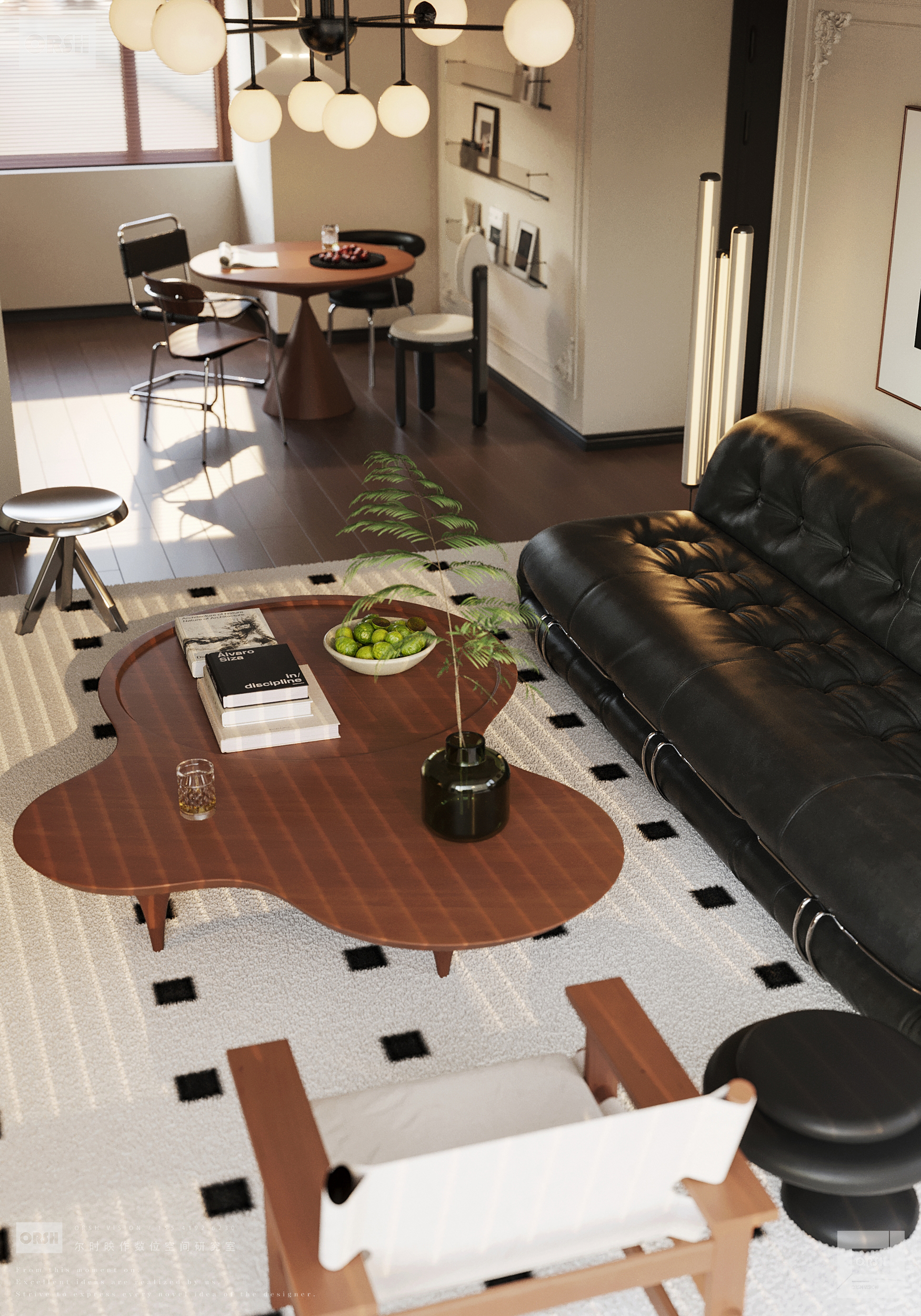 轻法复古大平层丨尔时映作数位空间研究室-15