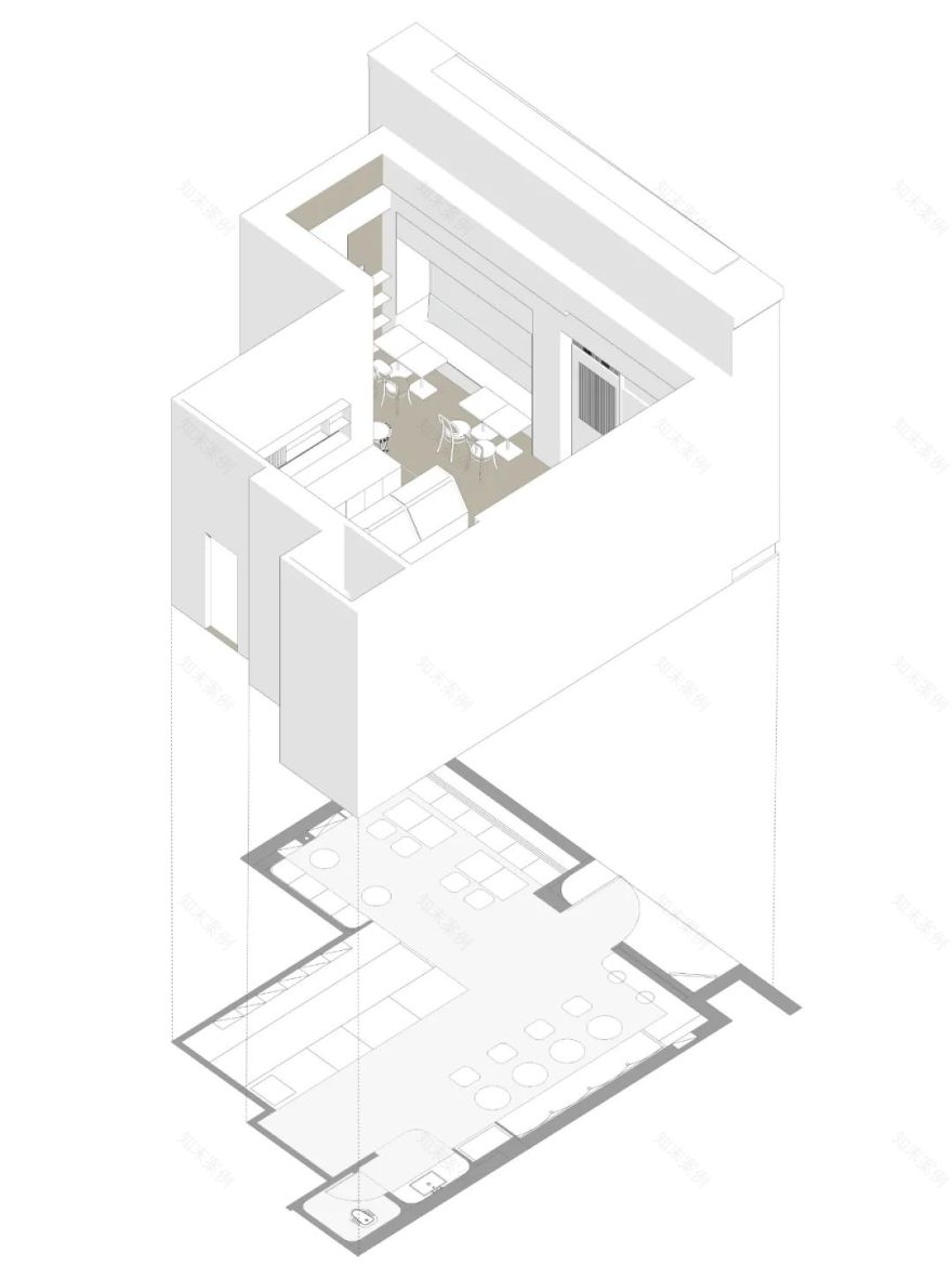 《菜卷の菓子屋》 | 85 平米三室空间,消防管下的逆袭设计-21