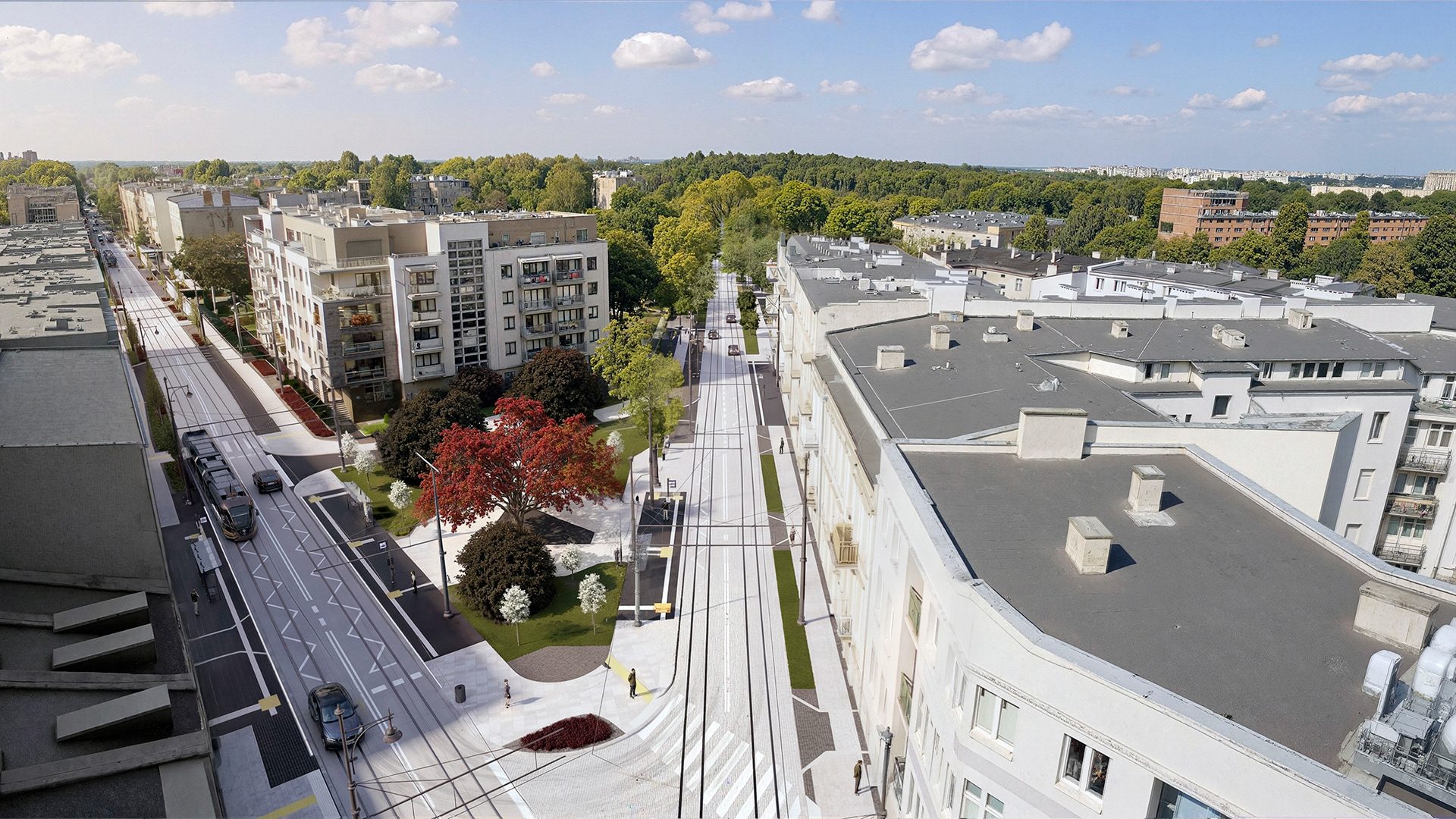 Łódź的Legionów和Cmentarna街道重建可视化丨波兰罗兹-25