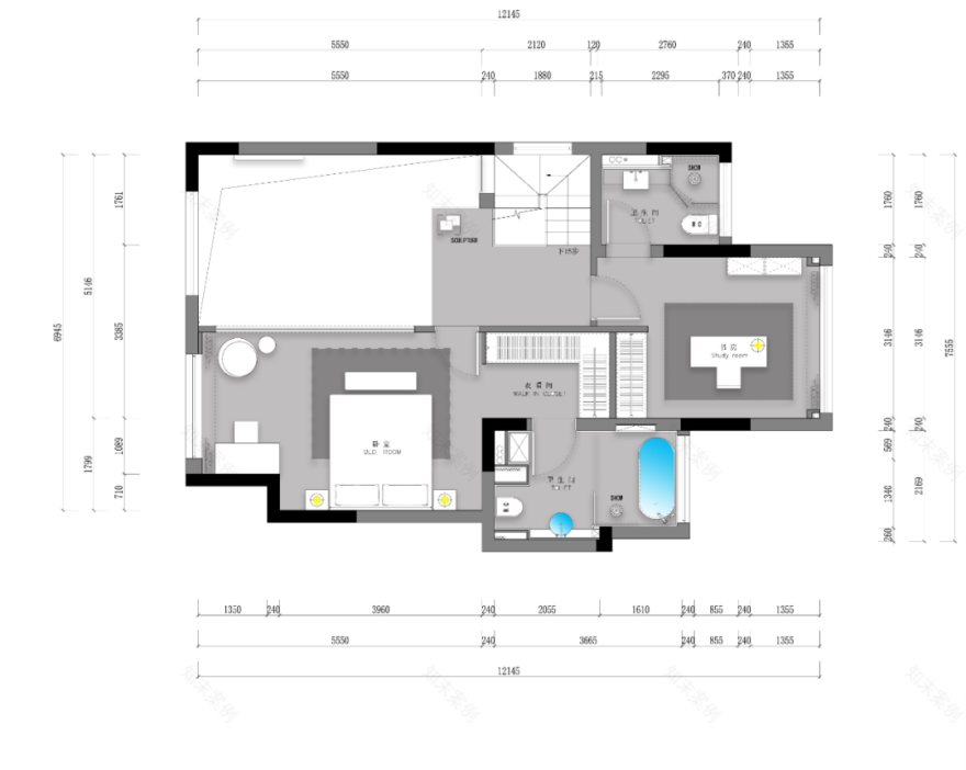 苏州湾天铂 180㎡复式叠墅,极简主义风格打造无界生活-35