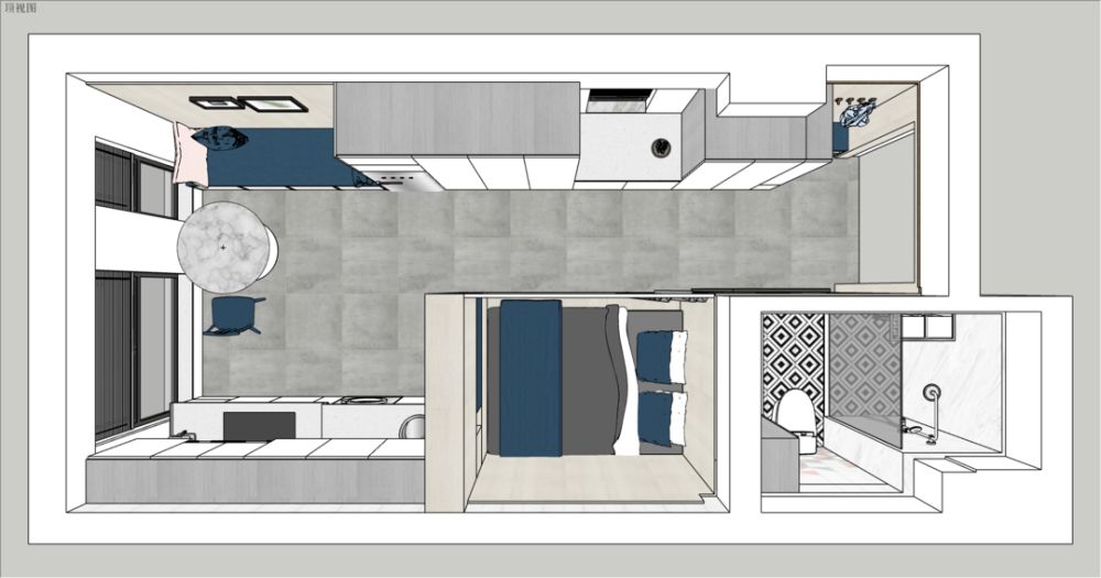 小户型公寓魔法改造，功能齐全又舒适-11