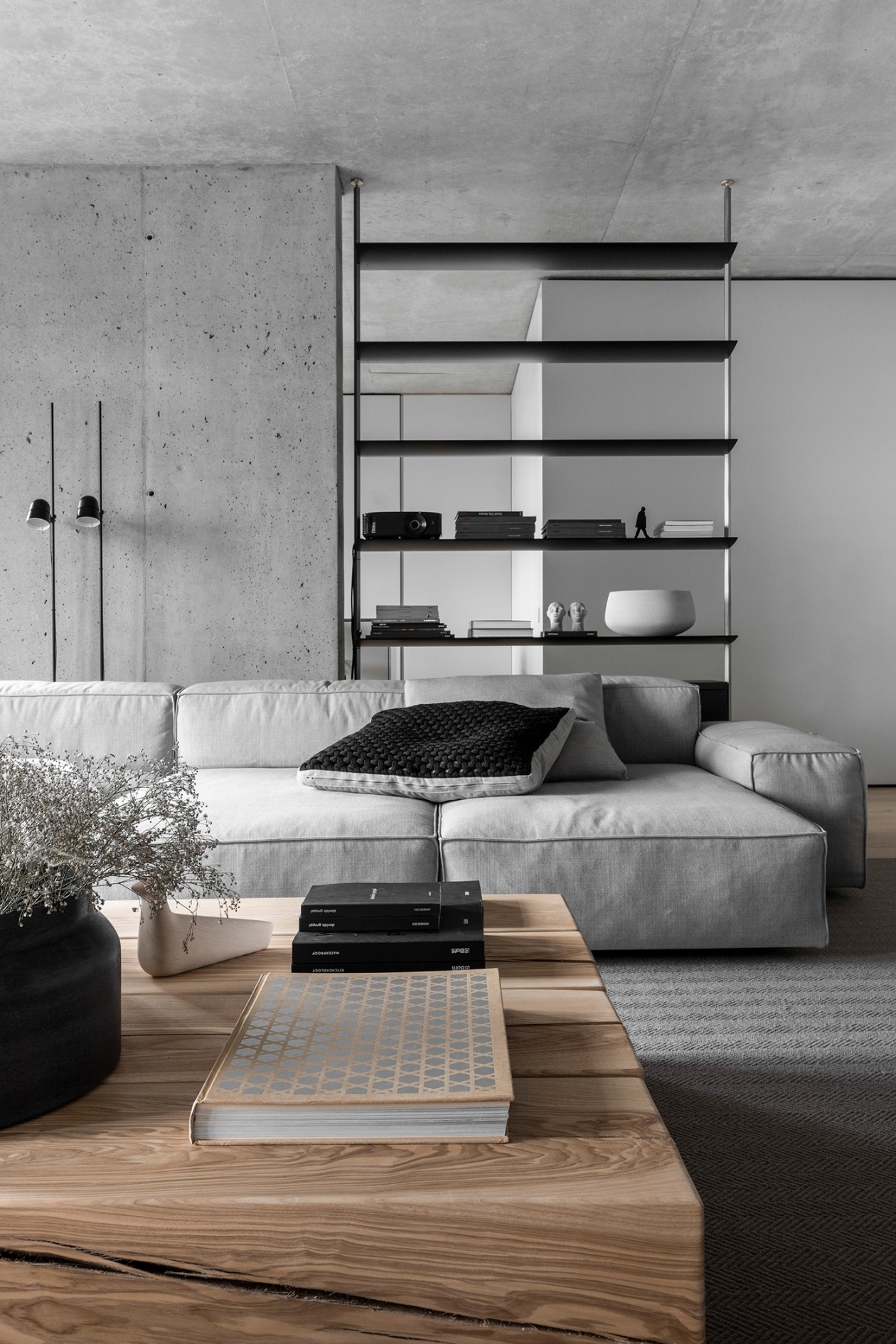 极简轻工业风公寓设计丨line architects-13