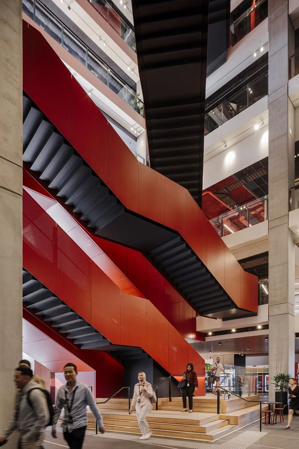 悉尼红梯 · 澳大利亚国民银行双生办公空间丨澳大利亚悉尼丨伍兹贝格-13