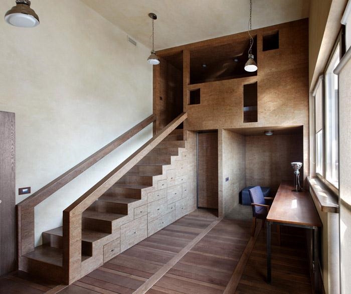 俄罗斯 18 层顶层公寓,多层次空间与自然金属元素的创新结合-5