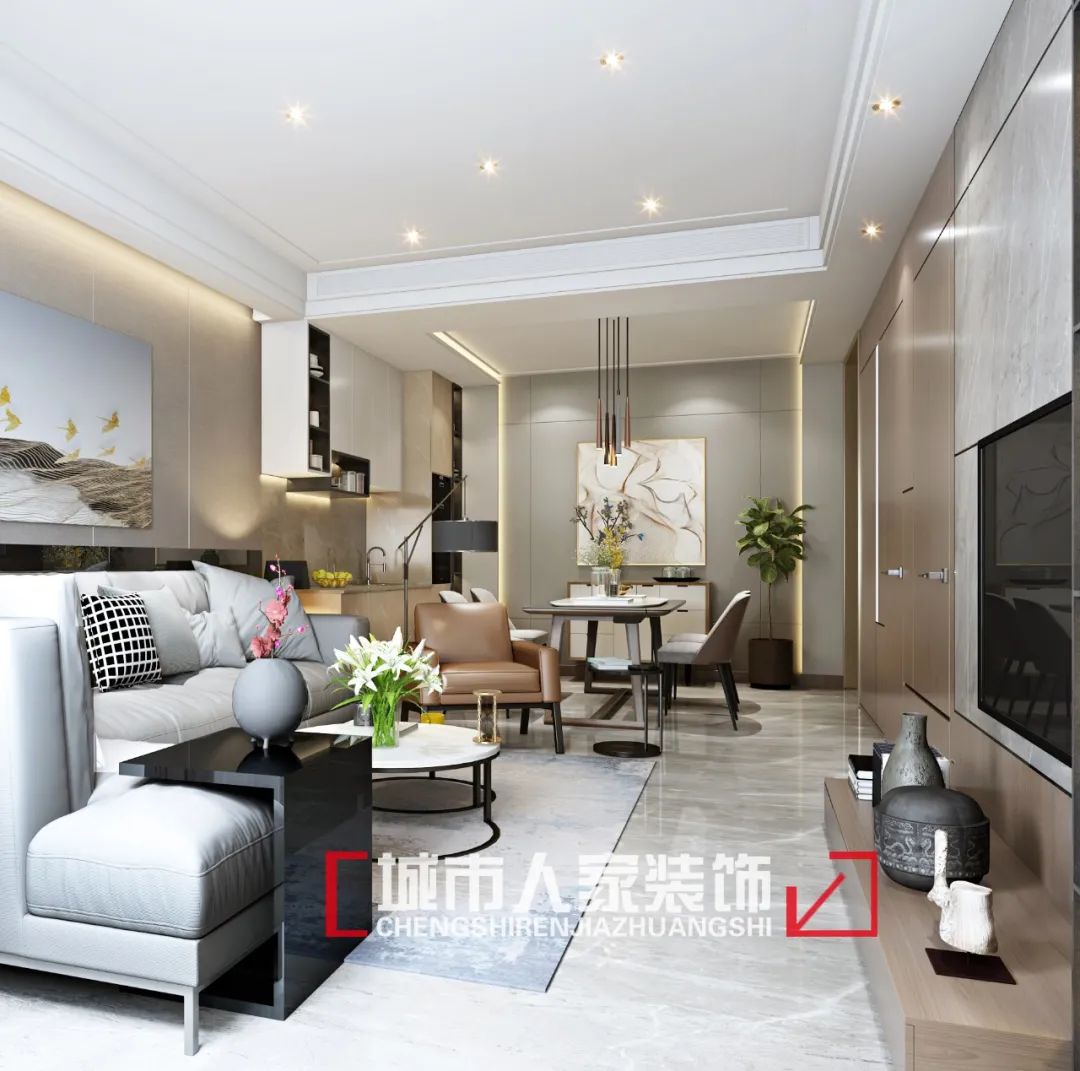 现代轻奢,88㎡简约中的奢华之美-8