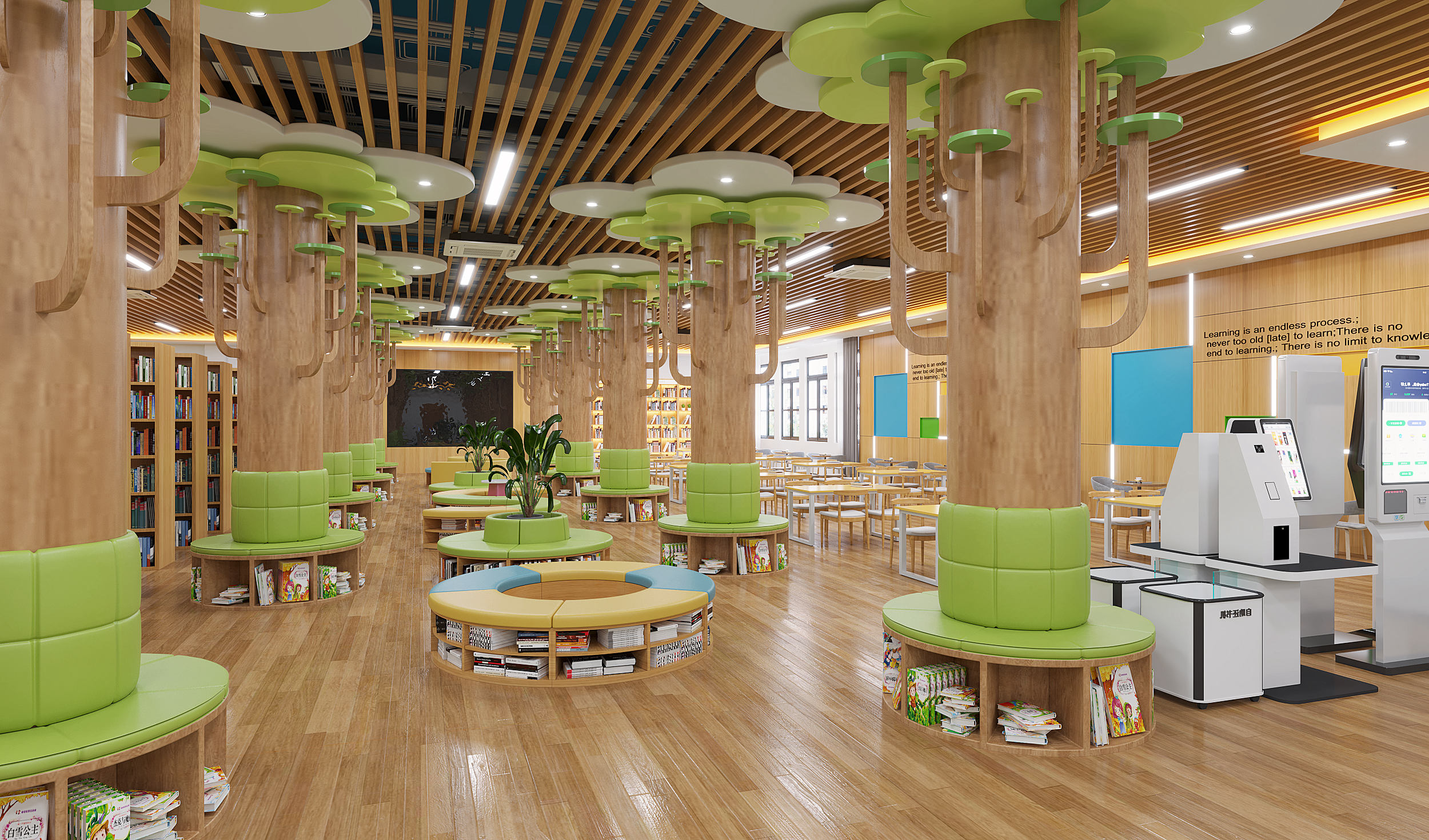 学校图书馆效果图-2