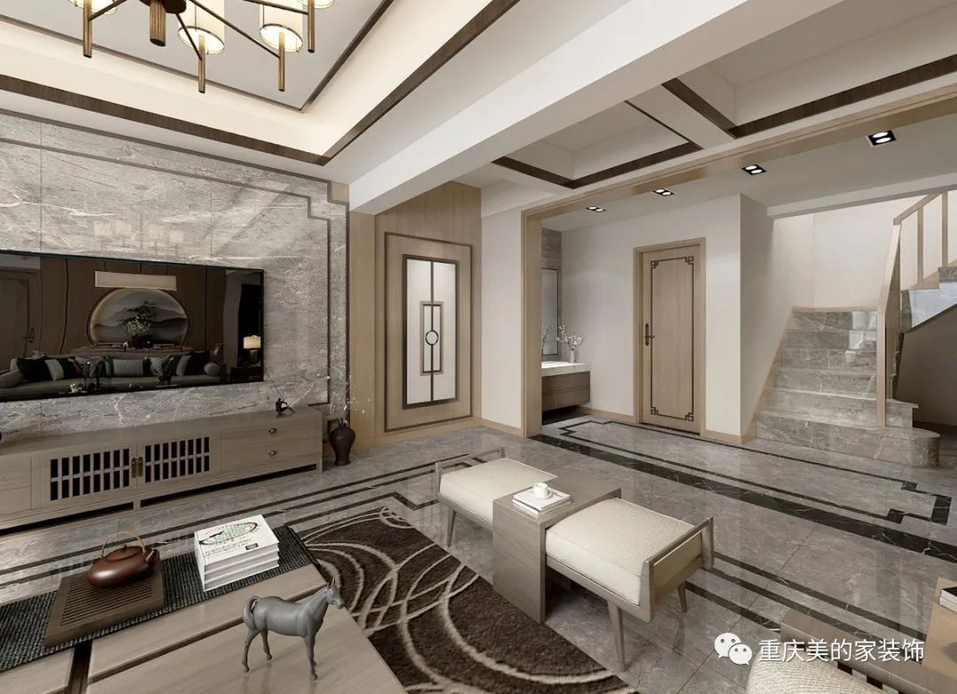 风雅千年 | 新中式博翠天悦洋房设计-37