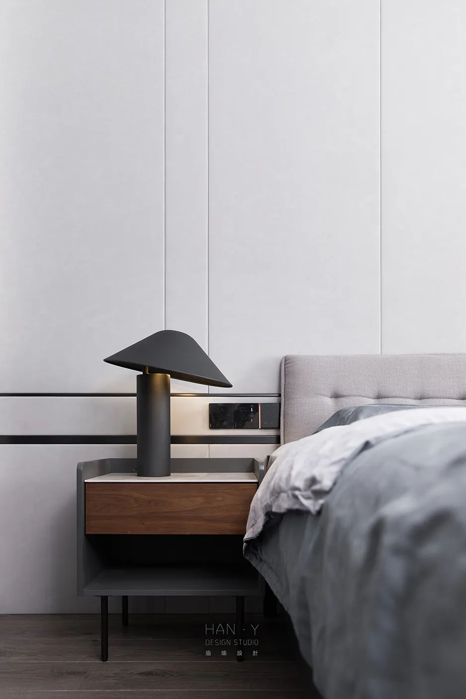 高级黑灰木元素，打造 100 平简约温馨家-38