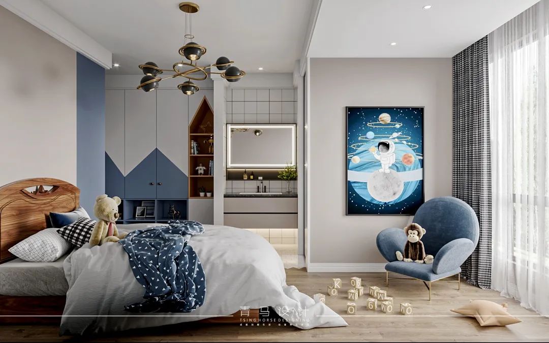 振业泊墅简约新中式复式空间丨青马别墅空间设计-59