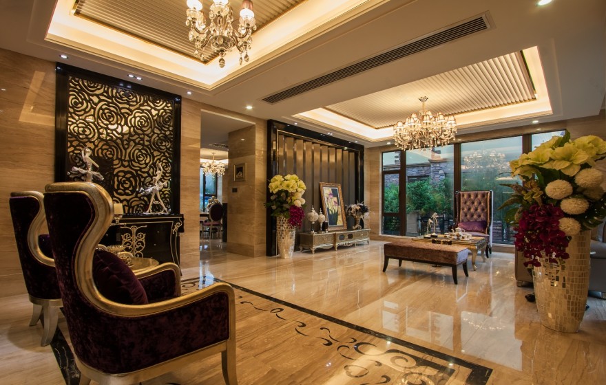 茂名双城温泉首府别墅 新古典风格样板房设计-4