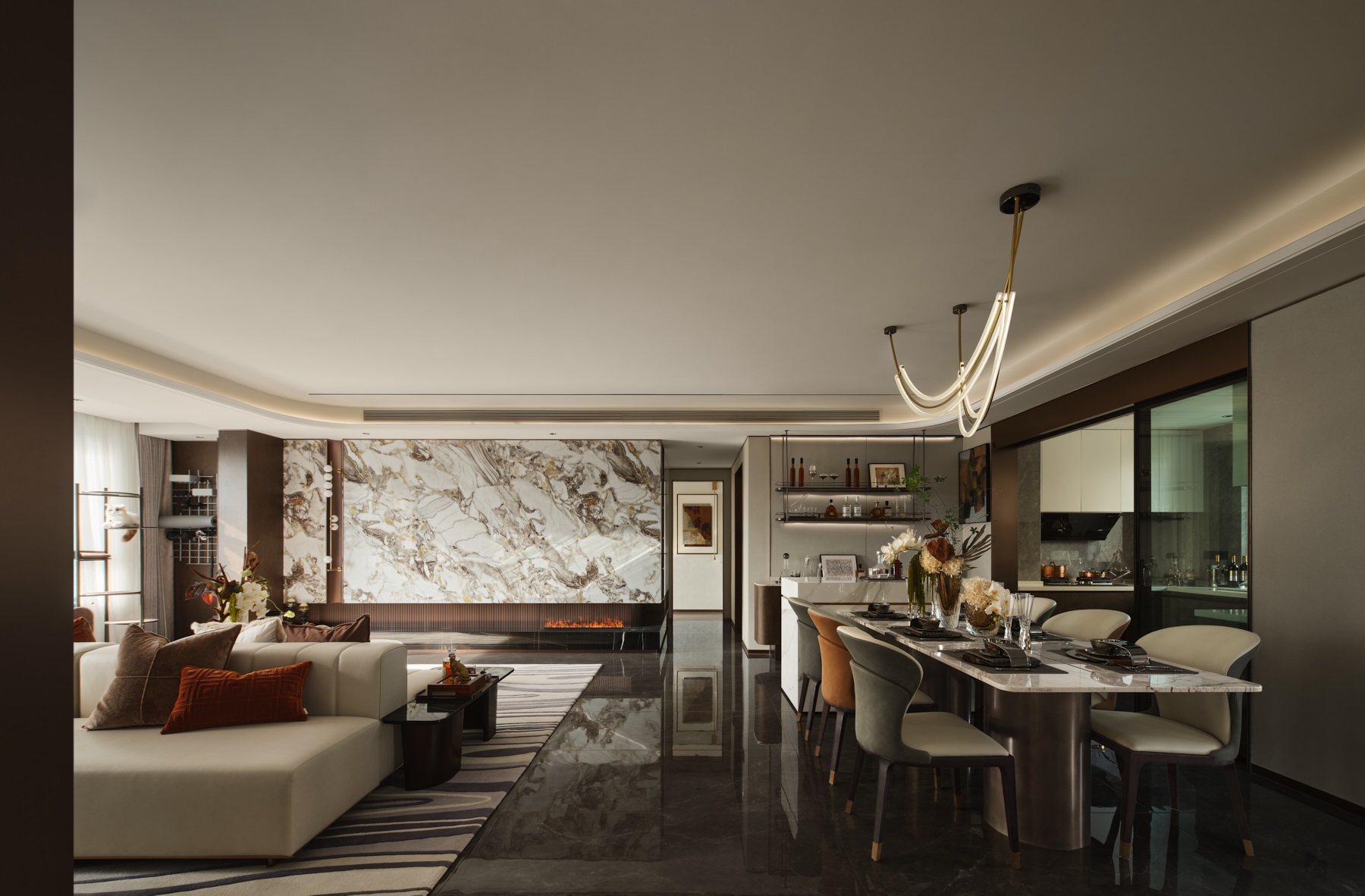 180㎡现代轻奢风丨高迪设计-7