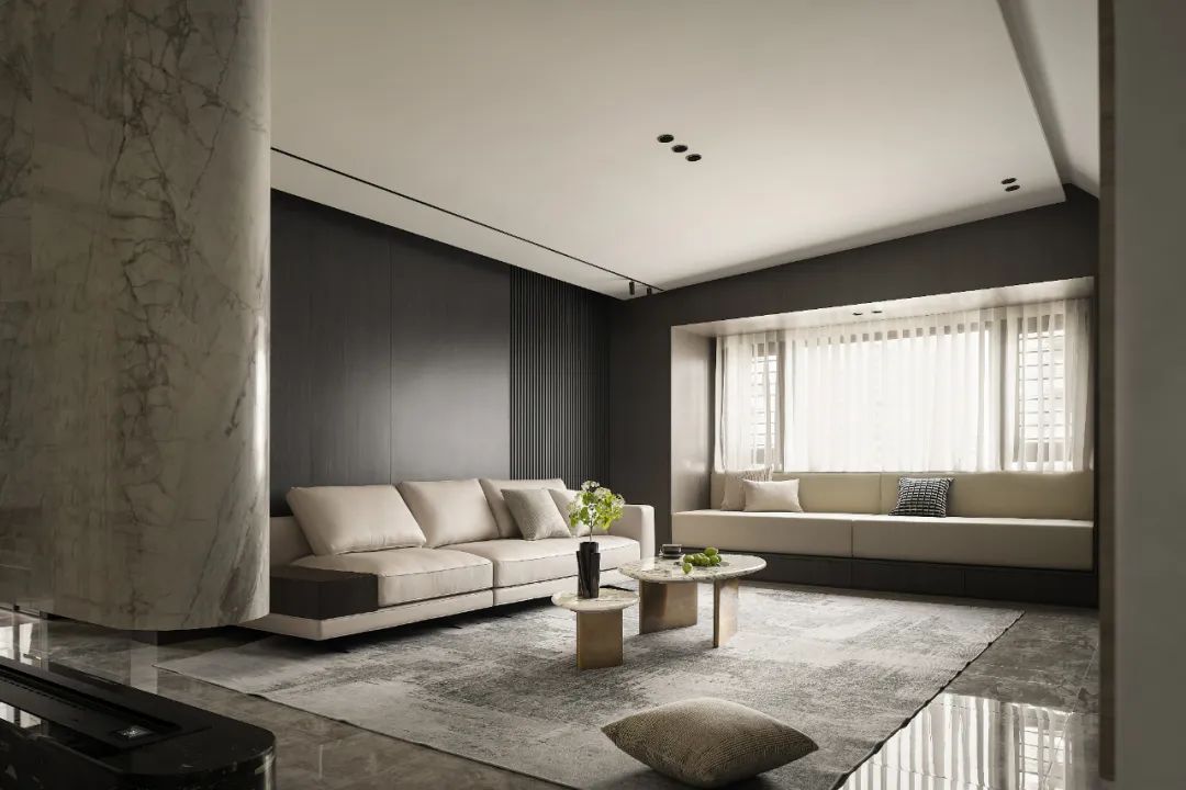 谁来了都说我家拉高了全小区颜值！180㎡大平层精装爆改，气质私宅就该这么装~-49