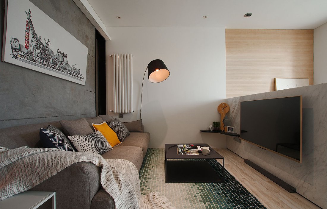 山东40㎡工业风袖珍住宅  隐巷设计-2