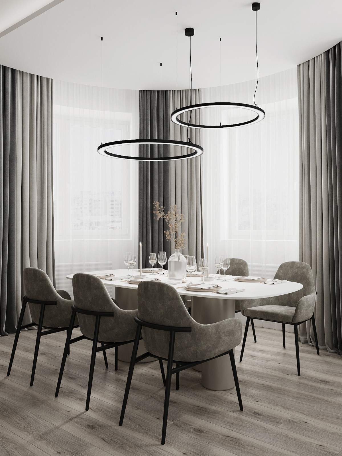 101㎡高级黑色系住宅设计-7