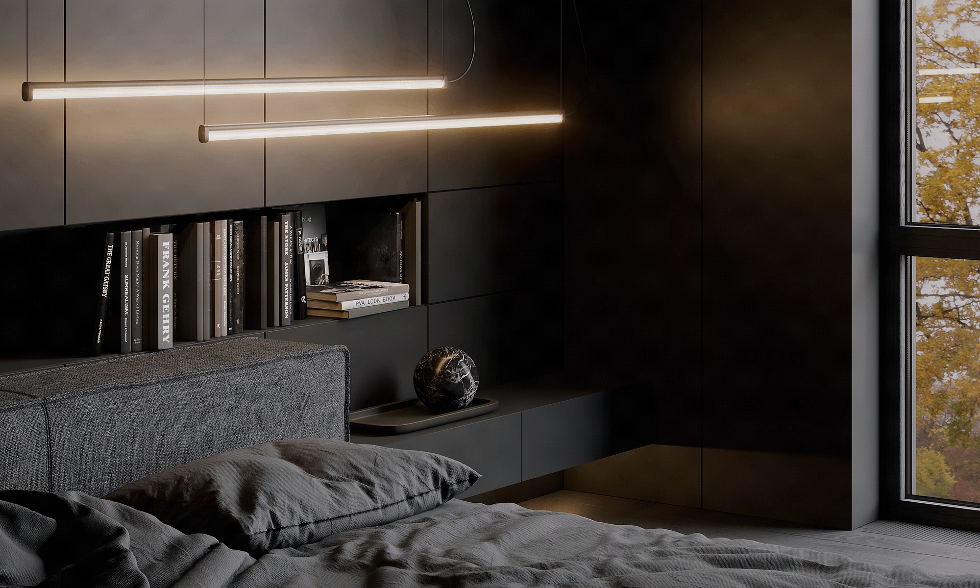 高级黑色系公寓设计 简而不单的魅力！-14